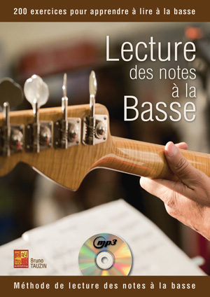 Lecture des Notes à la Basse, méthode pour apprendre à la lire la clé de fa, exercices, débutants