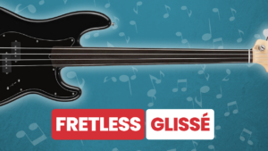 cours de basse fretless, technique du glissé, tablature