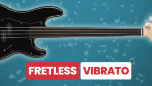 cours de basse fretless, vibrato, technique, tablature