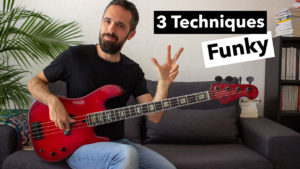 cours de basse, tablature, 3 techniques funk