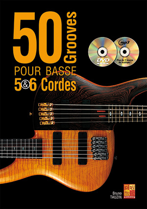 50 Grooves pour basse 5 et 6 cordes, solfège et tablature, vidéo, playbacks