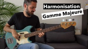 cours de basse, harmonisation gamme majeure, solfege, harmonie