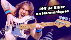 cours de basse, steve harris, harmoniques, tablature