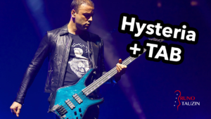 muse, hysteria, cours de basse, tuto, bassiste, tablature