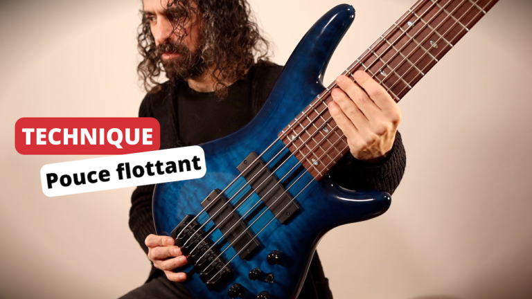 cours de basse, technique, 5 et 6 cordes, pouce flottant