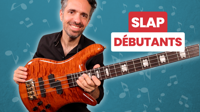 cours de basse, slap, débutants, tablature