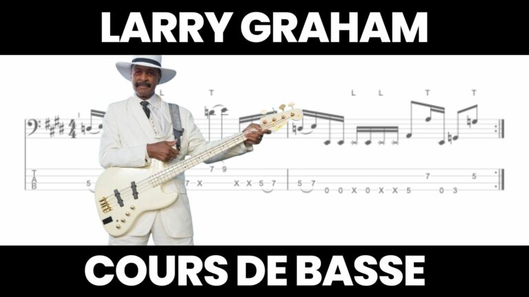 Larry graham, pow, slap, basse, cours, tablature