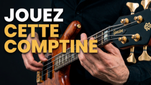 comptine basse, mélodie, tablature, paroles, enfants